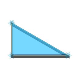 Triangular Revit curtain panel with joints