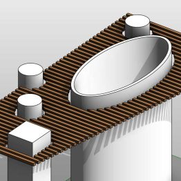 Revit slatted ceiling family with openings