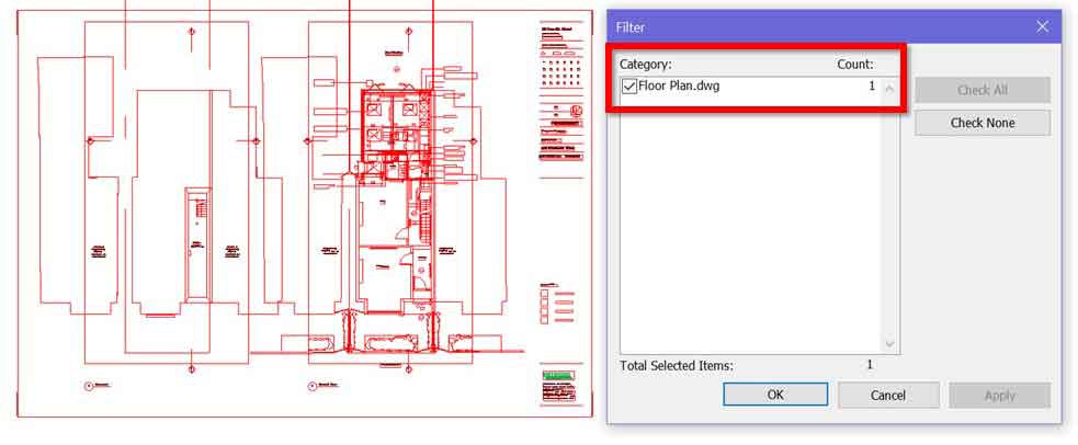 مشاهده فیلتر برای نمایش فایل cad dwg