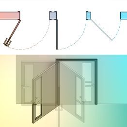 Door family with parametric opening angle