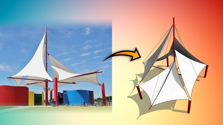 3-Point Adaptive Tensile Canopy for Revit - RV Boost