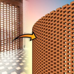 Staggered Brick Panel for Perforated Walls & Screens